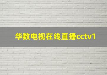 华数电视在线直播cctv1