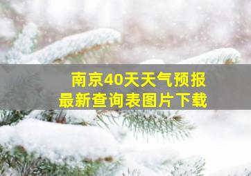 南京40天天气预报最新查询表图片下载