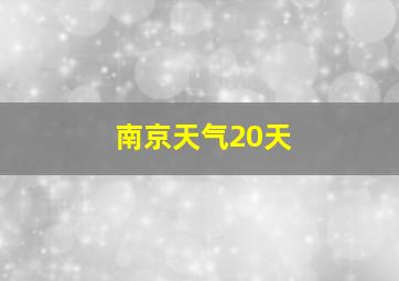 南京天气20天