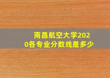 南昌航空大学2020各专业分数线是多少