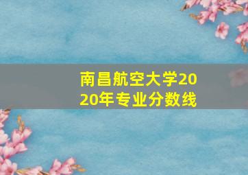 南昌航空大学2020年专业分数线