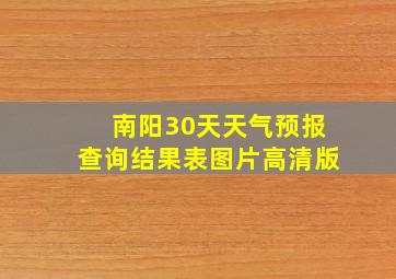 南阳30天天气预报查询结果表图片高清版