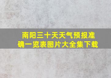 南阳三十天天气预报准确一览表图片大全集下载