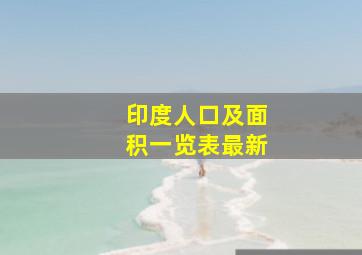 印度人口及面积一览表最新