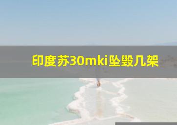 印度苏30mki坠毁几架