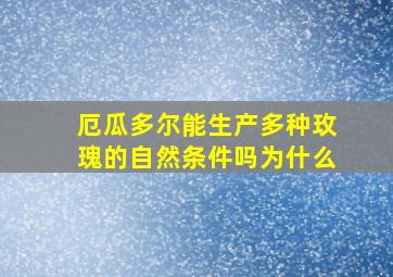 厄瓜多尔能生产多种玫瑰的自然条件吗为什么