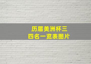 历届美洲杯三四名一览表图片