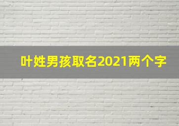 叶姓男孩取名2021两个字