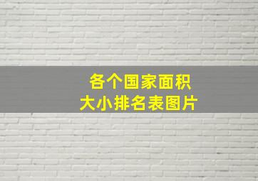 各个国家面积大小排名表图片