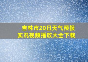 吉林市20日天气预报实况视频播放大全下载