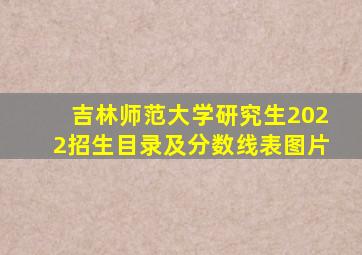 吉林师范大学研究生2022招生目录及分数线表图片