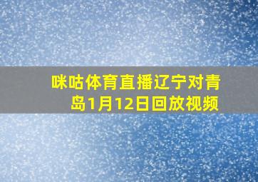 咪咕体育直播辽宁对青岛1月12日回放视频