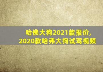 哈佛大狗2021款报价,2020款哈弗大狗试驾视频