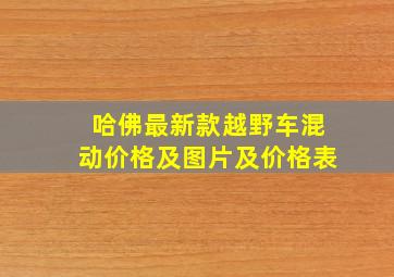 哈佛最新款越野车混动价格及图片及价格表