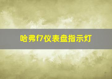 哈弗f7仪表盘指示灯