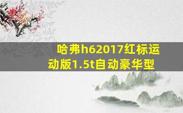 哈弗h62017红标运动版1.5t自动豪华型