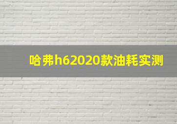 哈弗h62020款油耗实测