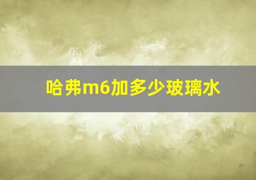 哈弗m6加多少玻璃水