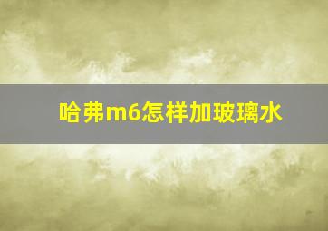 哈弗m6怎样加玻璃水