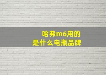 哈弗m6用的是什么电瓶品牌