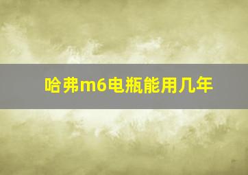 哈弗m6电瓶能用几年