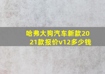 哈弗大狗汽车新款2021款报价v12多少钱