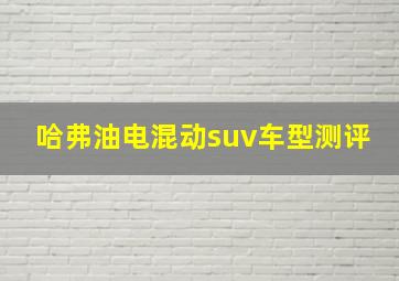 哈弗油电混动suv车型测评