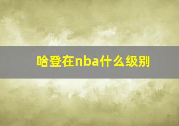 哈登在nba什么级别