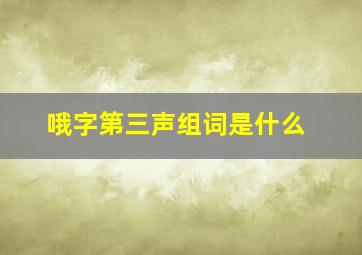 哦字第三声组词是什么