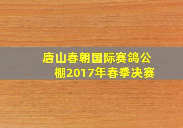 唐山春朝国际赛鸽公棚2017年春季决赛