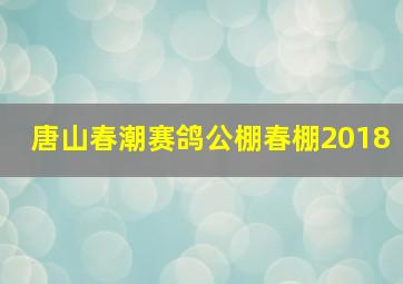 唐山春潮赛鸽公棚春棚2018