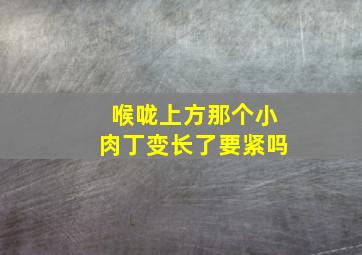 喉咙上方那个小肉丁变长了要紧吗