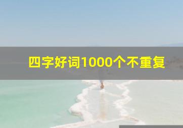 四字好词1000个不重复