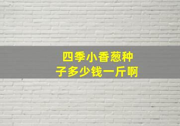 四季小香葱种子多少钱一斤啊