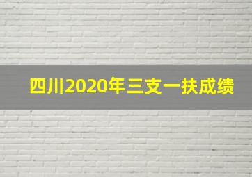 四川2020年三支一扶成绩