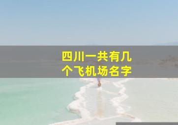 四川一共有几个飞机场名字