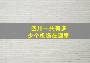 四川一共有多少个机场在哪里