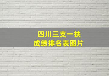 四川三支一扶成绩排名表图片