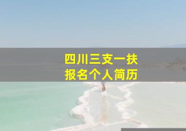 四川三支一扶报名个人简历