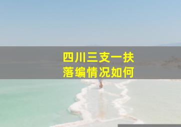 四川三支一扶落编情况如何