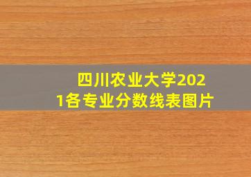 四川农业大学2021各专业分数线表图片