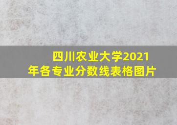 四川农业大学2021年各专业分数线表格图片