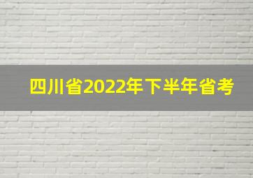 四川省2022年下半年省考