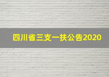 四川省三支一扶公告2020