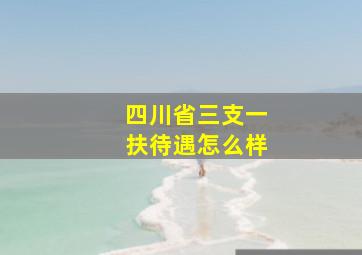 四川省三支一扶待遇怎么样