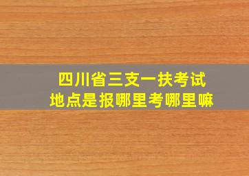 四川省三支一扶考试地点是报哪里考哪里嘛