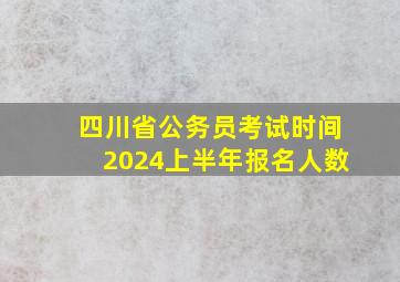 四川省公务员考试时间2024上半年报名人数