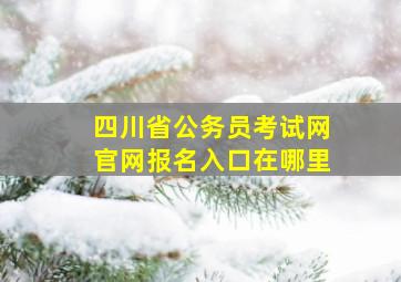 四川省公务员考试网官网报名入口在哪里