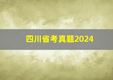 四川省考真题2024