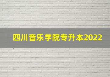 四川音乐学院专升本2022